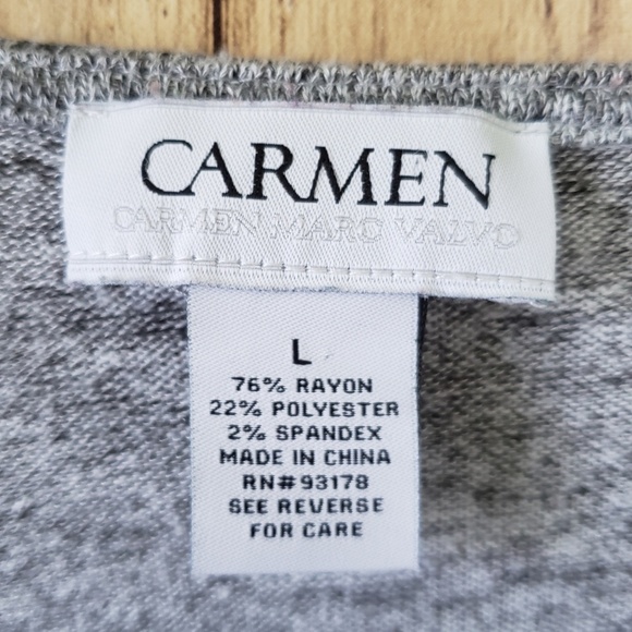 Carmen Marc Valvo Cowl Neck Tunic (L) - Picture 4 of 4